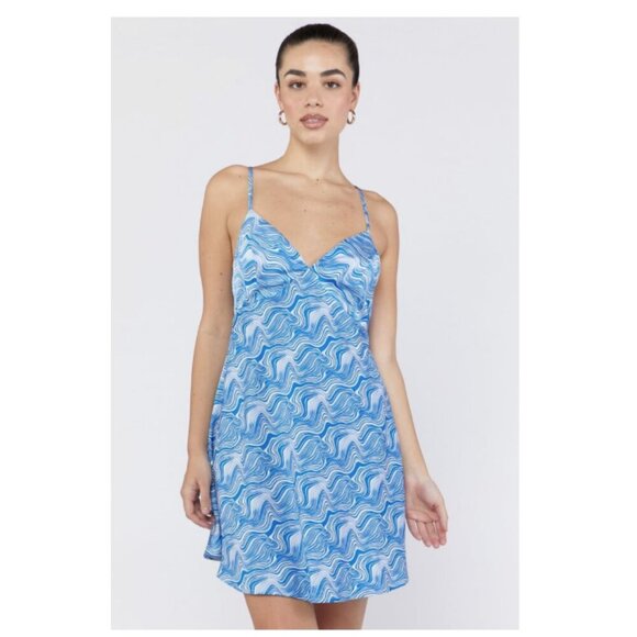 Forever 21 Psychedelic Print Mini Dress Blue – XS - Picture 2 of 16